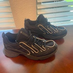 Adidas Shoes. 9 Men’s Black with white trim and outline